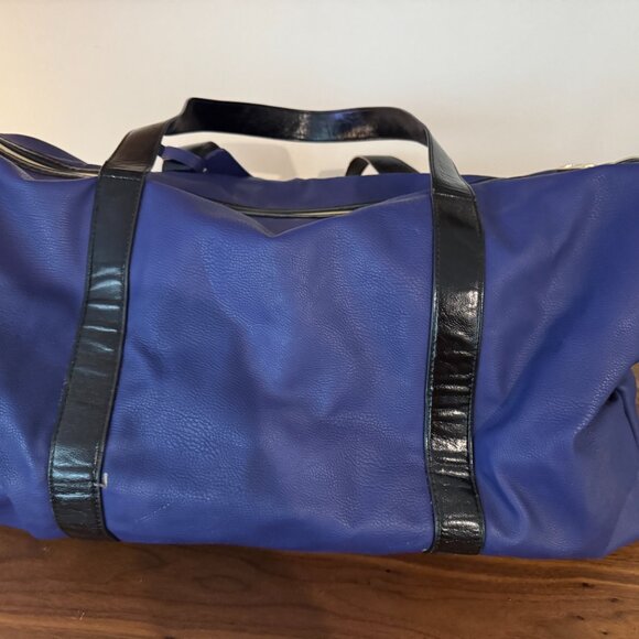 Steve Madden Duffle Bag Travel Overnight Weekender Tote Sports Bl/Bl/Gold with S - Picture 4 of 12